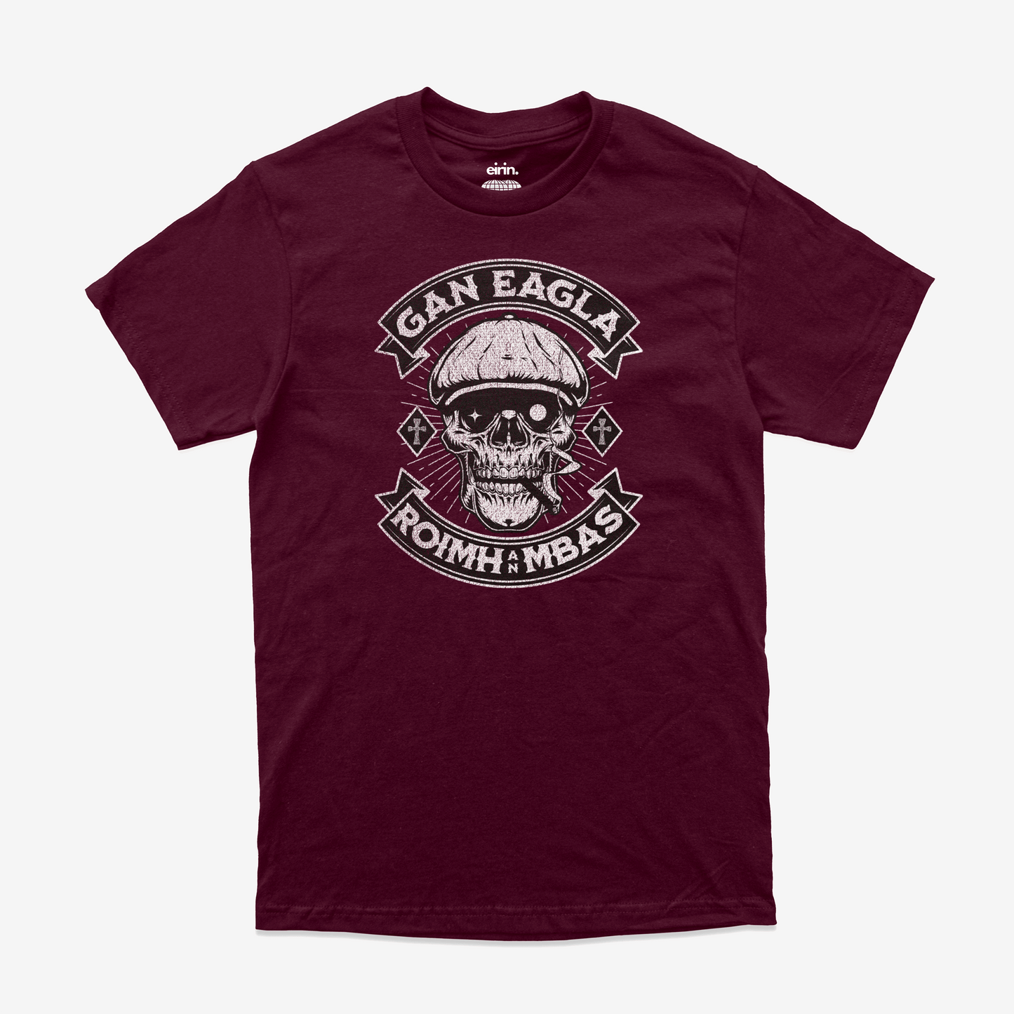Eirin Apparel Men's T-Shirt Maroon / S Men's 'Without Fear Of Death' Gaelic T-Shirt