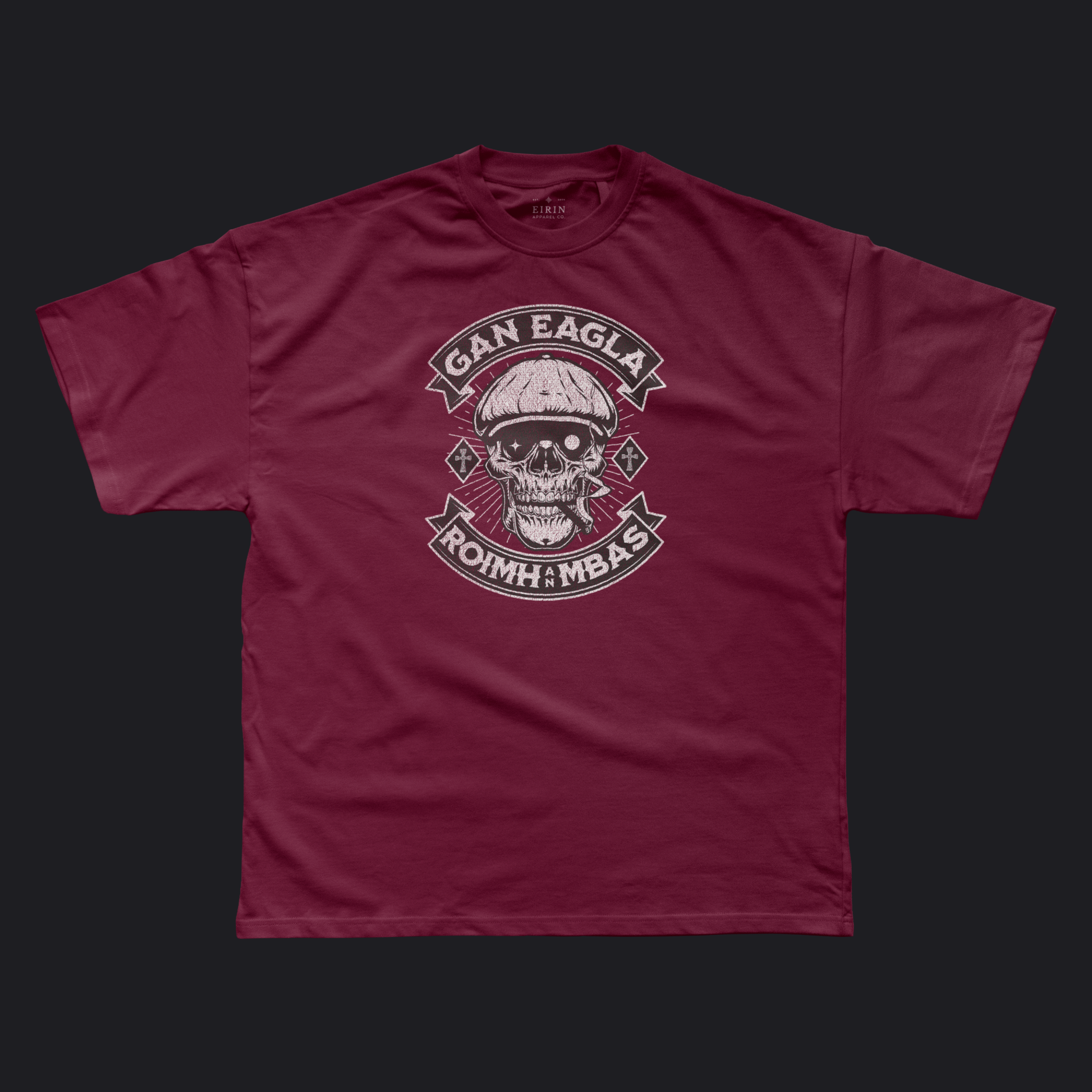 Eirin Apparel Men's T-Shirt Maroon / S Men's 'Without Fear Of Death' Gaelic T-Shirt