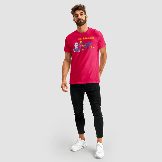 Eirin Apparel Men's T-Shirt Men's Anti-Fascist James Connolly Tribute T-Shirt - Special Edition (R/Y)