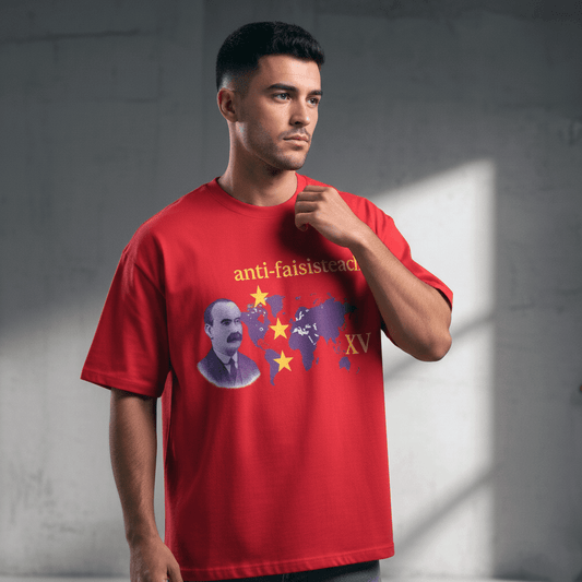 Eirin Apparel Men's T-Shirt Men's Anti-Fascist James Connolly Tribute T-Shirt - Special Edition (R/Y)