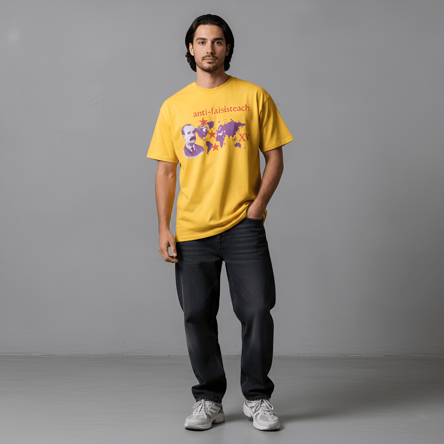 Eirin Apparel Men's T-Shirt Men's Anti-Fascist James Connolly Tribute T-Shirt - Special Edition (Y/R)