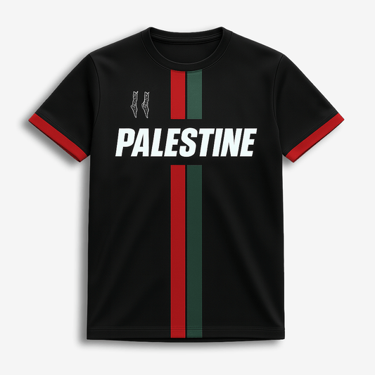 Eirin Apparel Men's T-Shirt Men’s Black Palestine Stripe Jersey