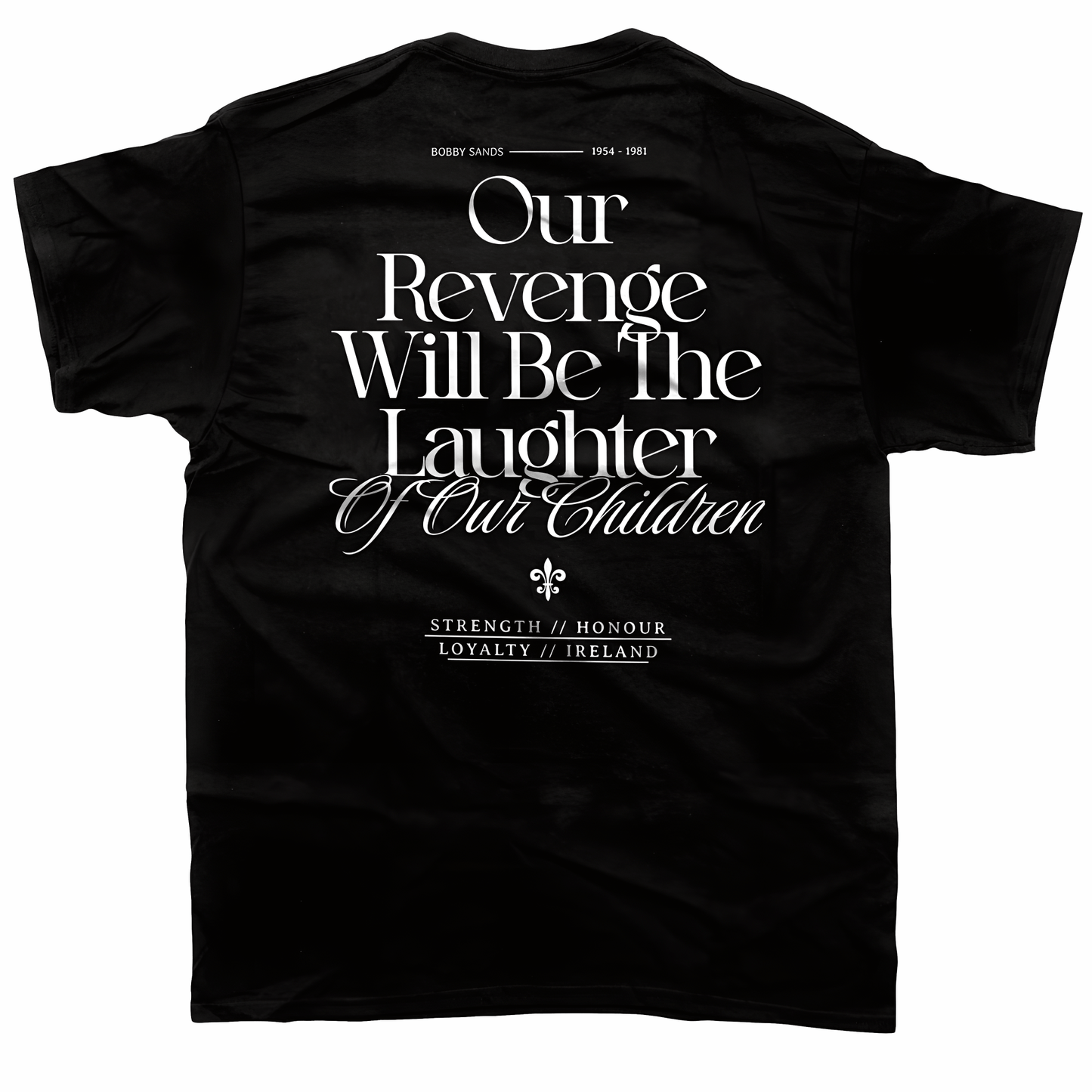 Eirin Apparel Men's T-Shirt Men's Bobby Sands Irish Revenge Black T-Shirt