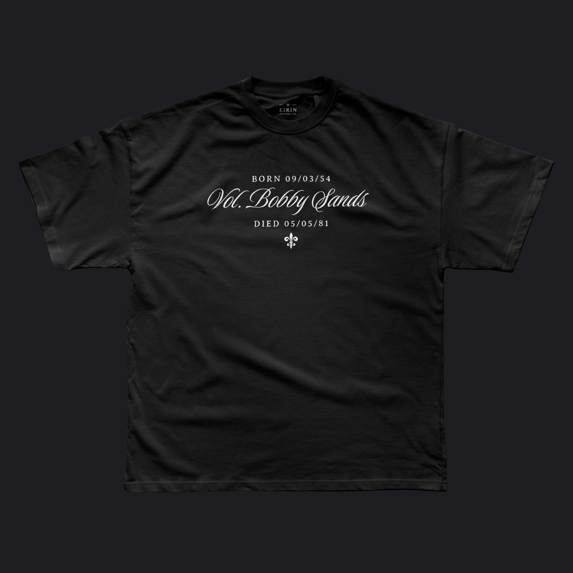 Eirin Apparel Men's T-Shirt Men's Bobby Sands Irish Revenge Black T-Shirt