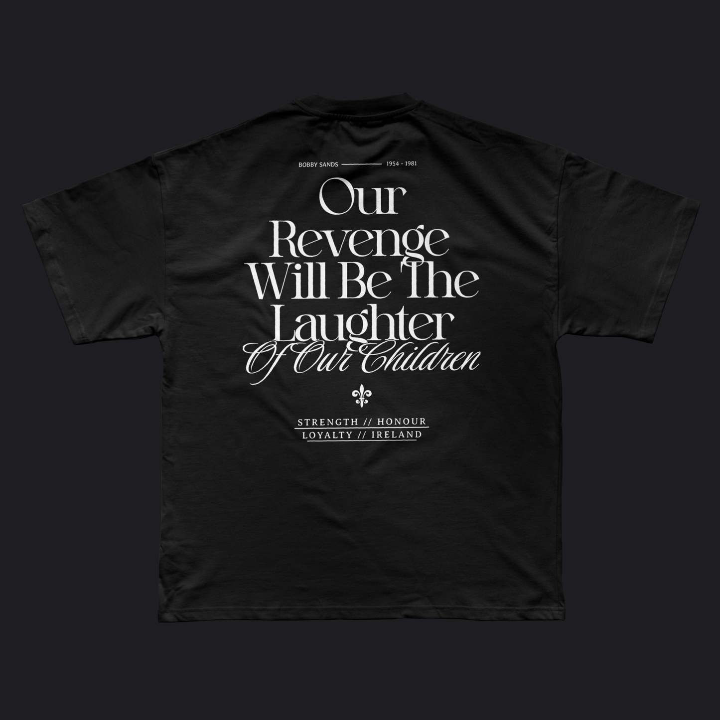 Eirin Apparel Men's T-Shirt Men's Bobby Sands Irish Revenge Black T-Shirt