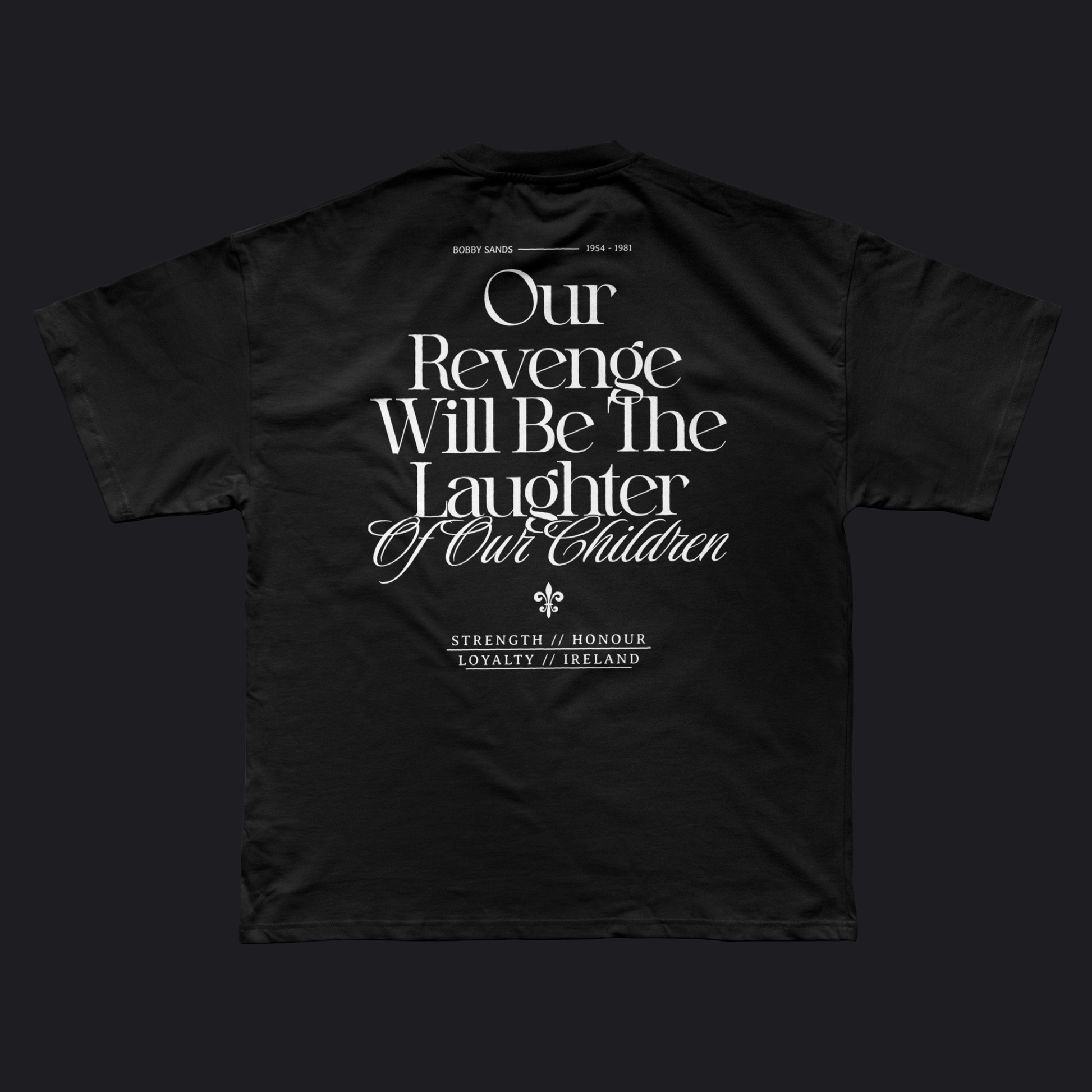 Eirin Apparel Men's T-Shirt Men's Bobby Sands Irish Revenge Black T-Shirt