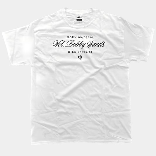 Eirin Apparel Men's T-Shirt Men's Bobby Sands Irish Revenge White T-Shirt
