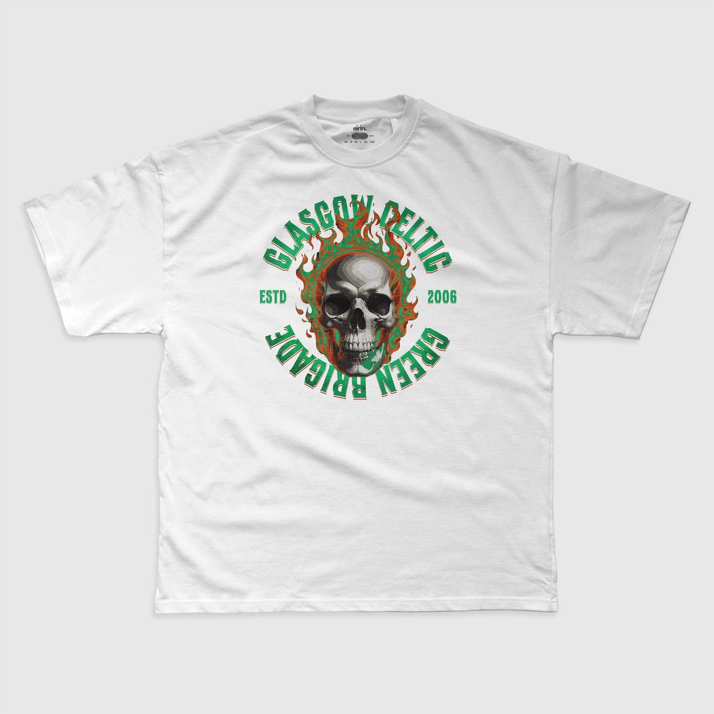 Eirin Apparel Men's T-Shirt Men's Celtic Green Brigade Skull T-Shirt