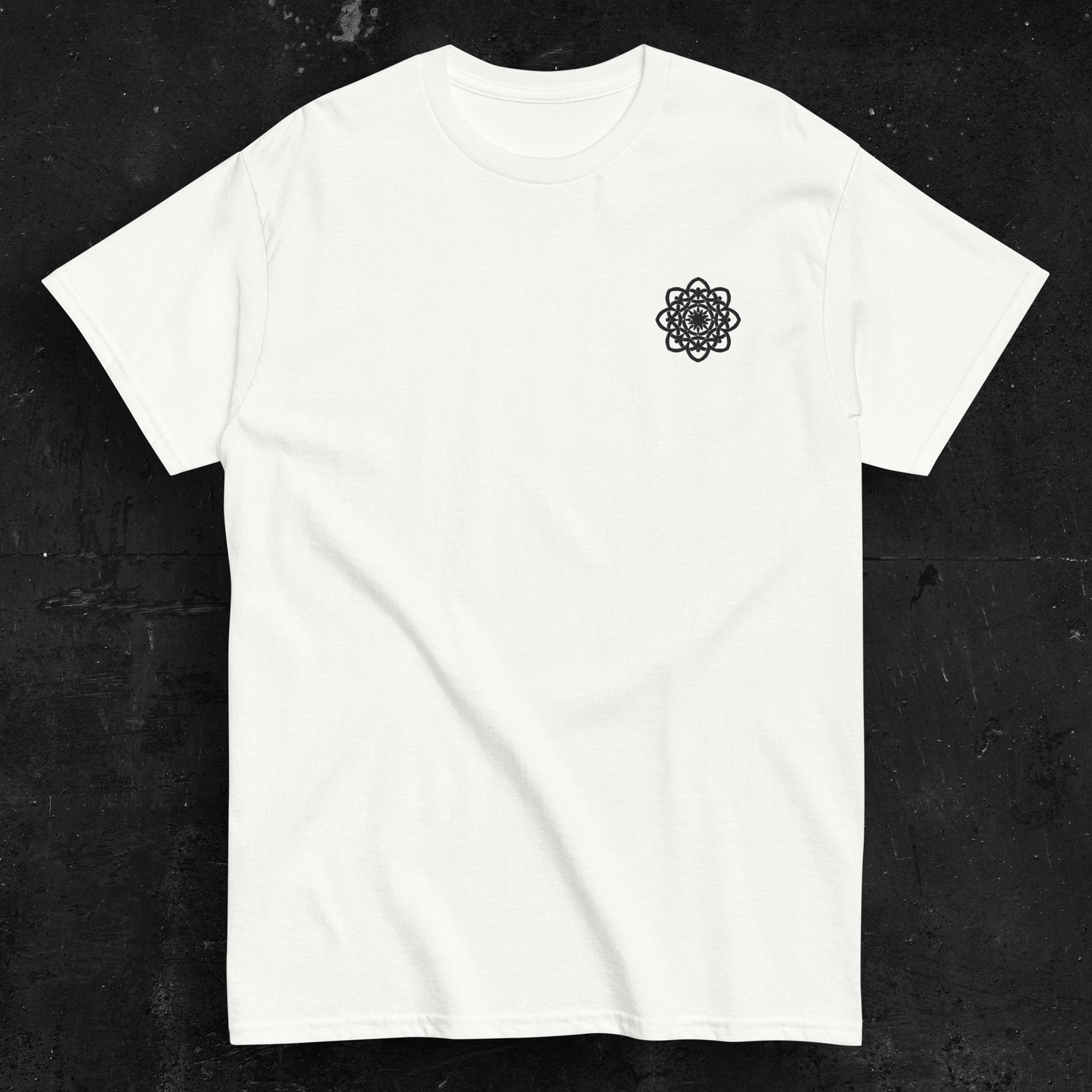 Eirin Apparel Men's T-Shirt Men's Celtic Mandala Embroidered White T-Shirt