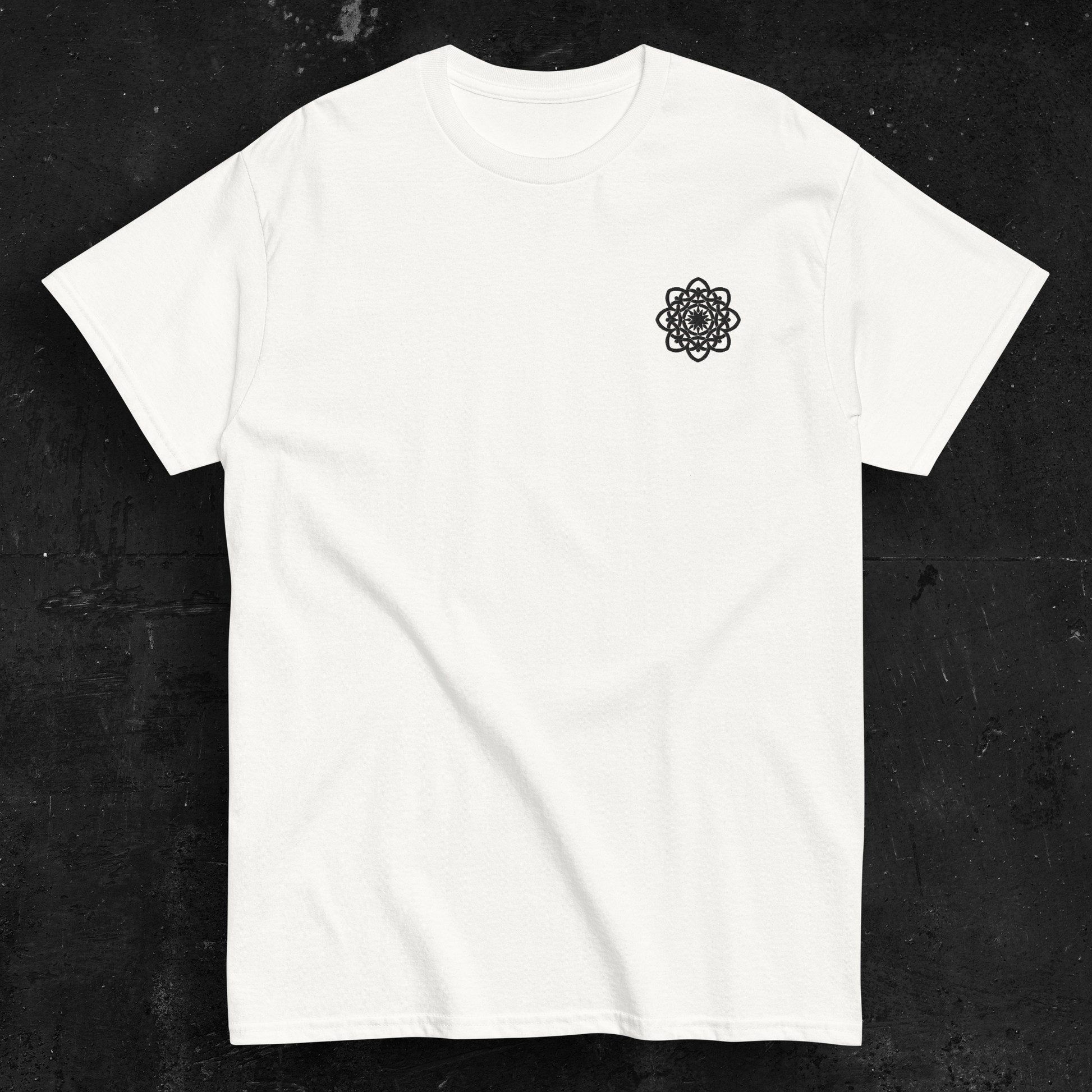Eirin Apparel Men's T-Shirt Men's Celtic Mandala Embroidered White T-Shirt