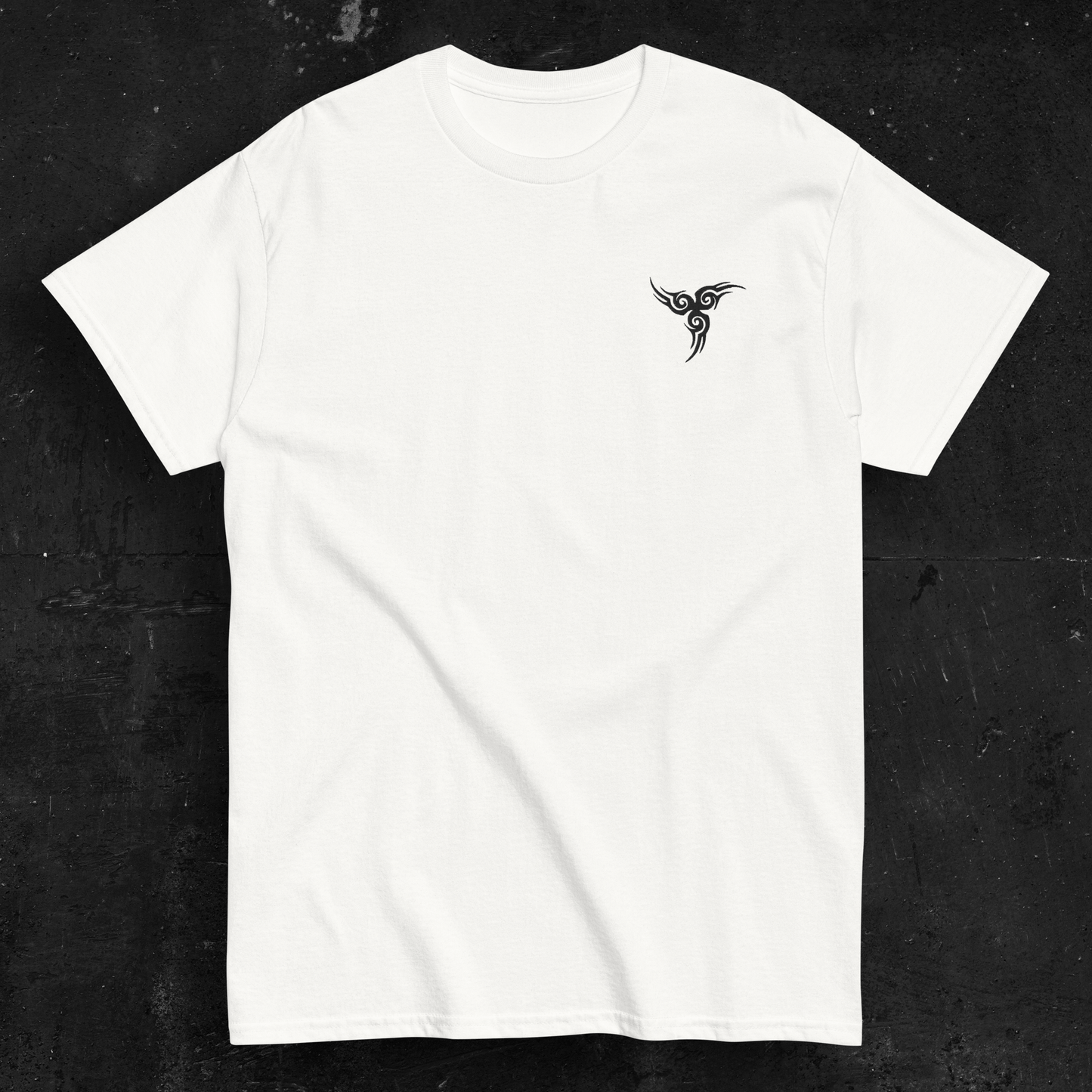 Eirin Apparel Men's T-Shirt Men's Celtic Tattoo Embroidered White T-Shirt