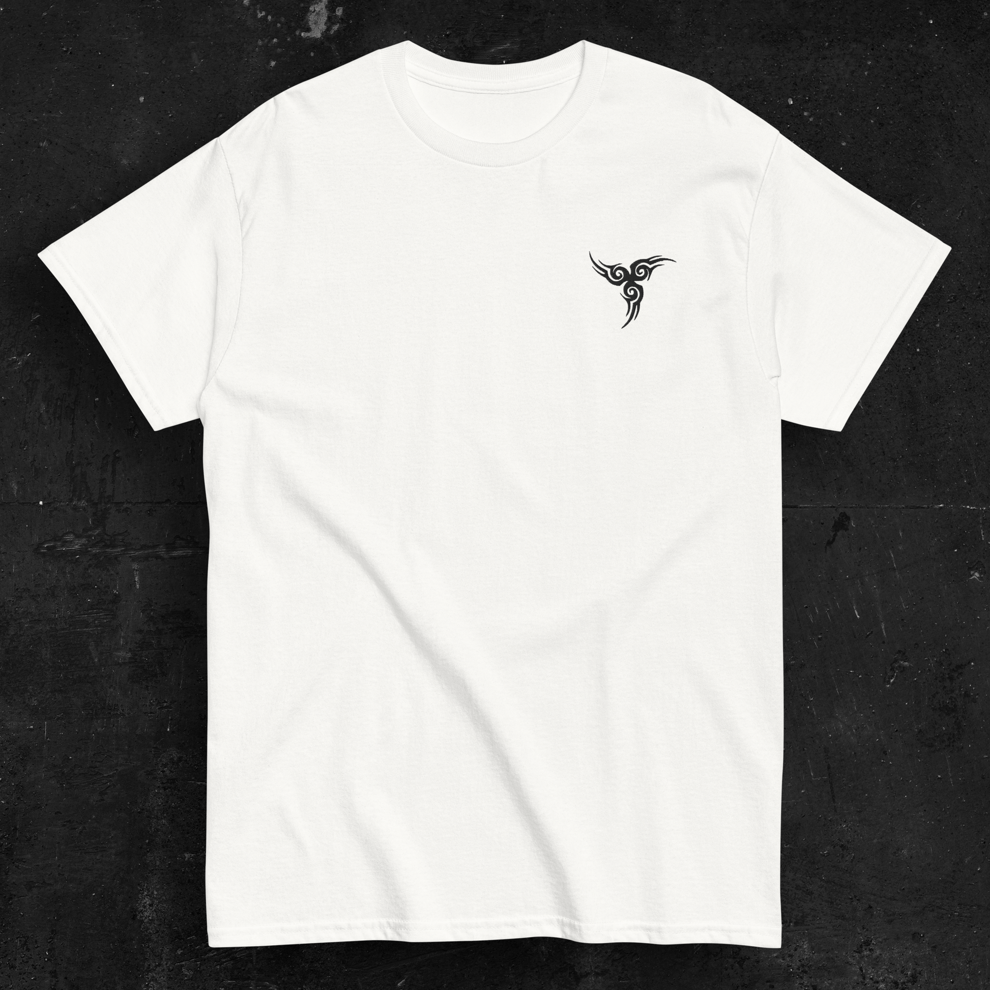Eirin Apparel Men's T-Shirt Men's Celtic Tattoo Embroidered White T-Shirt