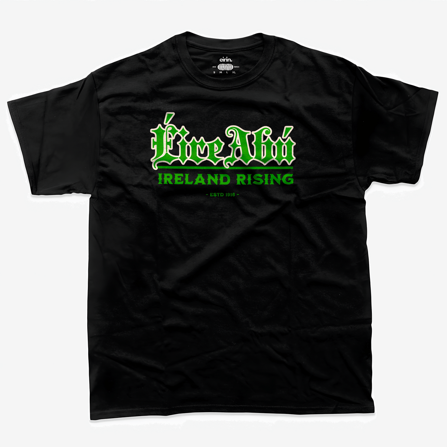 Eirin Apparel Men's T-Shirt Men's 'Éire Abú' Gaelic T-Shirt – Black Edition