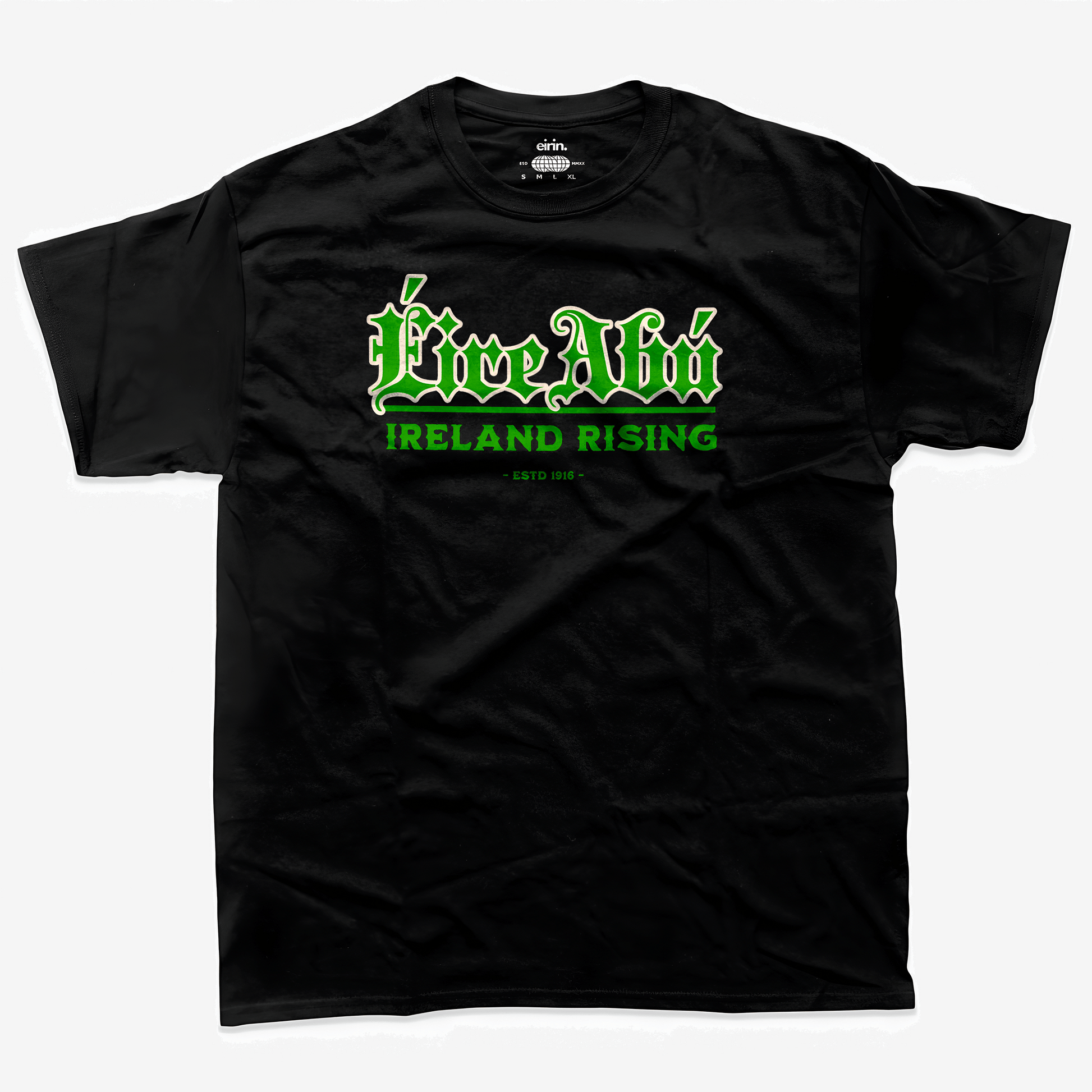 Eirin Apparel Men's T-Shirt Men's 'Éire Abú' Gaelic T-Shirt – Black Edition