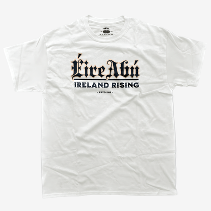 Eirin Apparel Men's T-Shirt Men's 'Éire Abú' Gaelic T-Shirt – White Edition