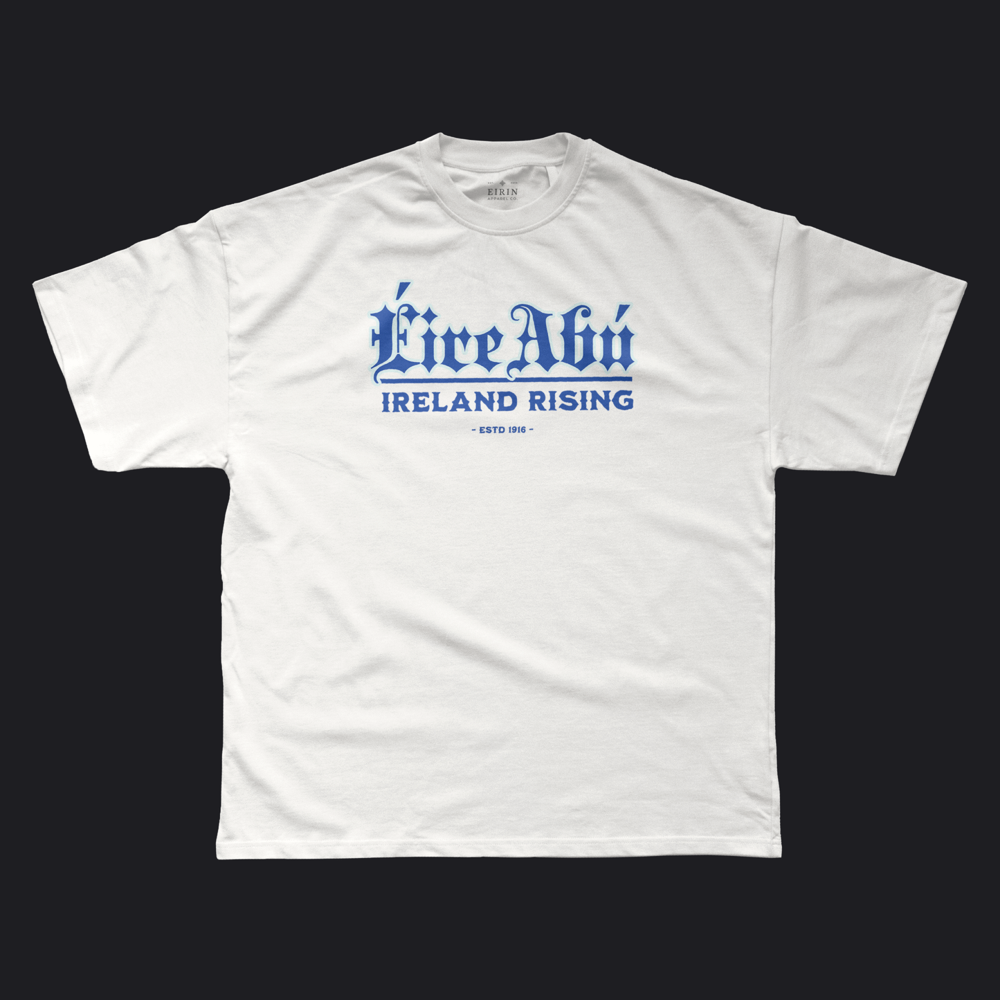 Eirin Apparel Men's T-Shirt Men's 'Éire Abú' Gaelic T-Shirt – White Edition