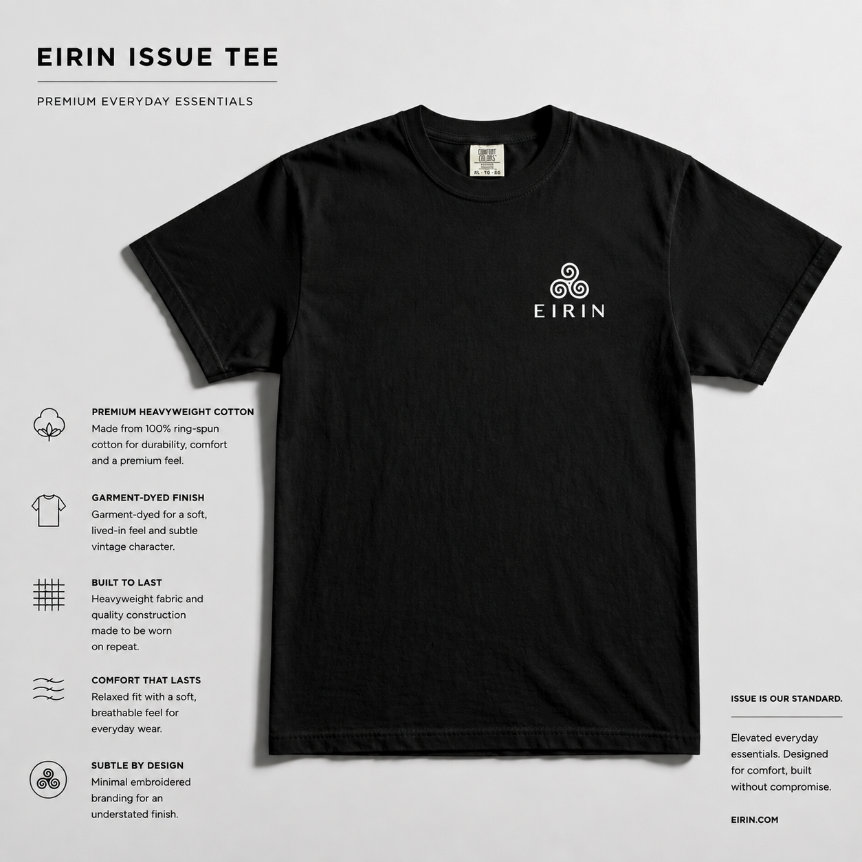 Eirin Apparel Men's T-Shirt Men's EIRIN 'Issue' Tee – Black