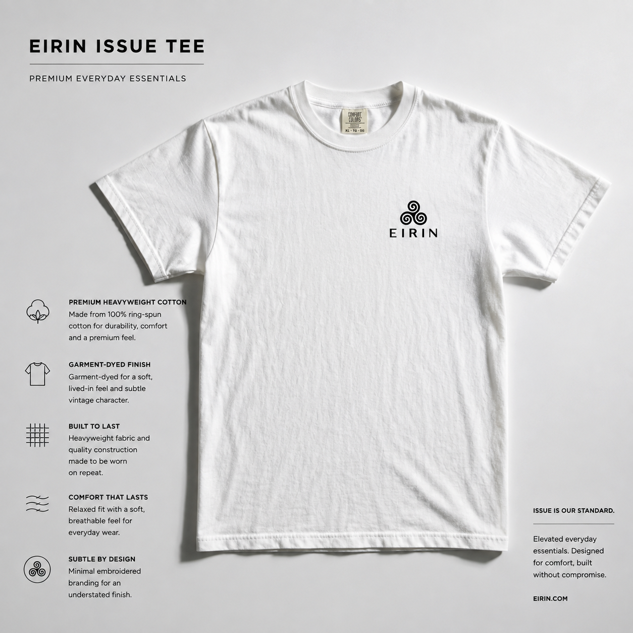 Eirin Apparel Men's T-Shirt Men's EIRIN 'Issue' Tee – White