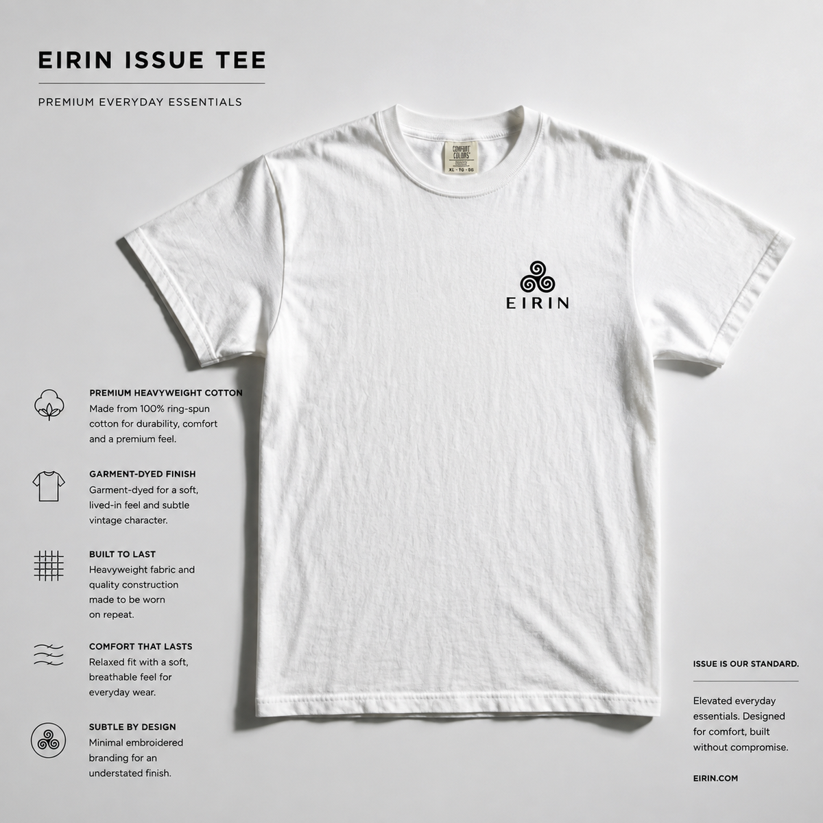 Eirin Apparel Men's T-Shirt Men's EIRIN 'Issue' Tee – White
