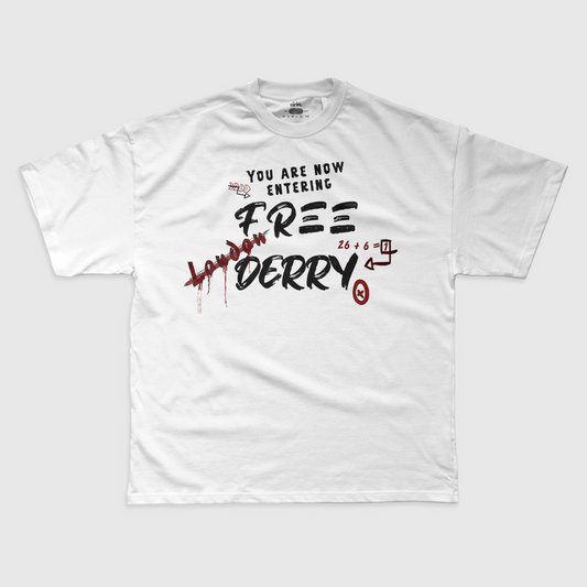Eirin Apparel Men's T-Shirt Men's Free Derry Graffiti Print T-Shirt