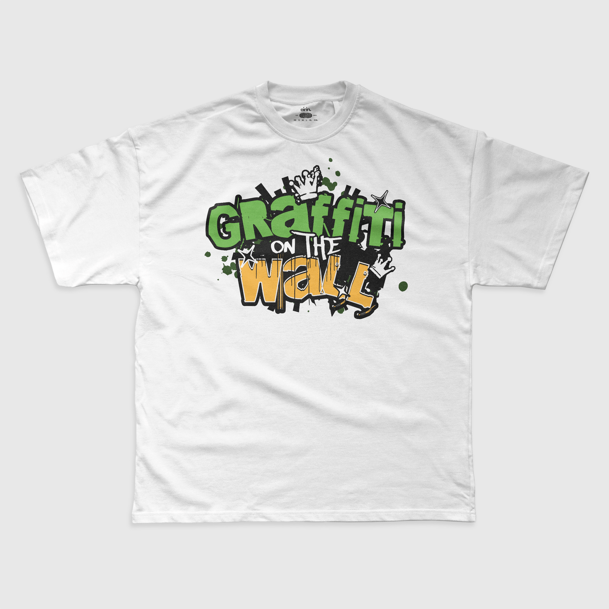 Eirin Apparel Men's T-Shirt Men's Graffiti On The Wall Irish Tricolour Celtic T-Shirt