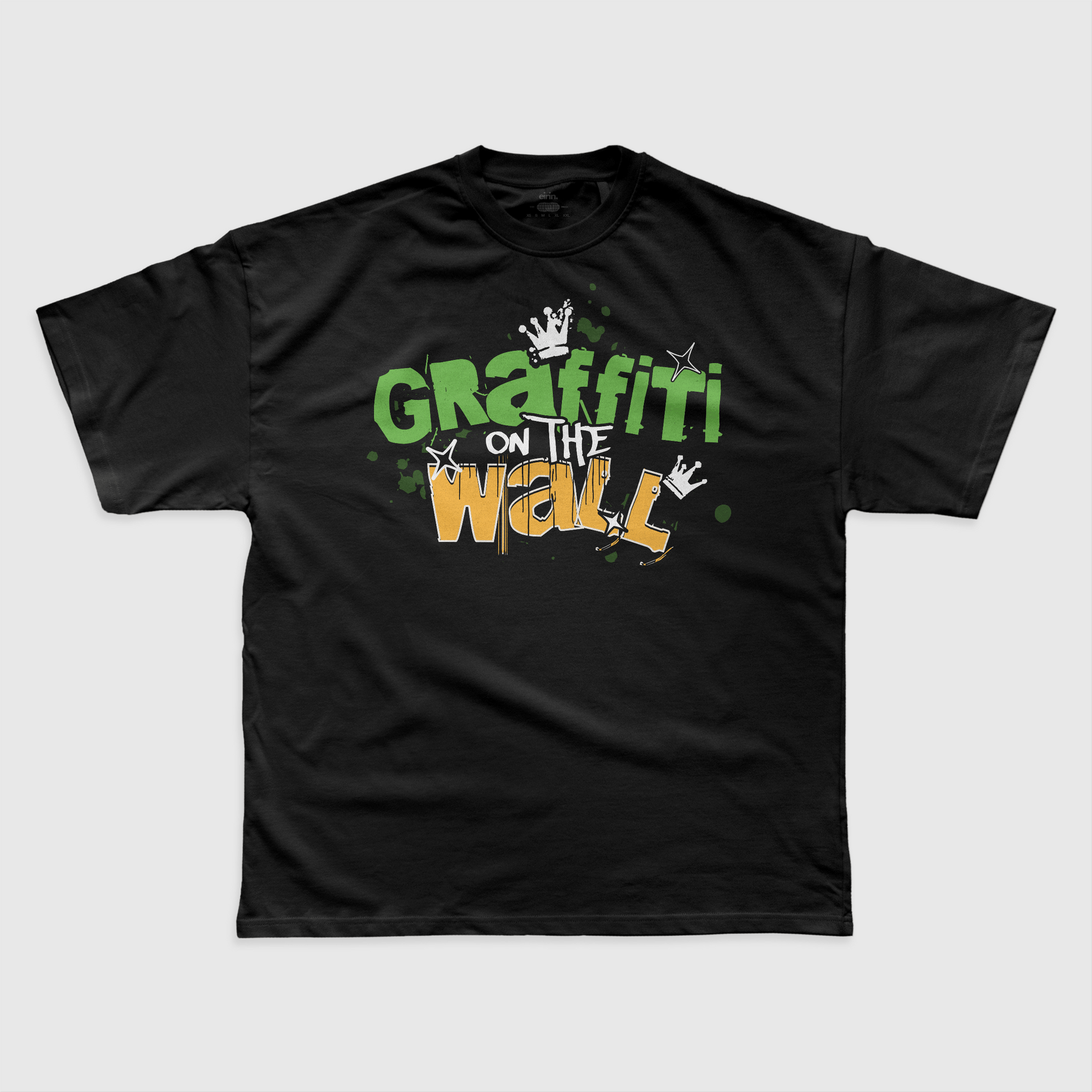 Eirin Apparel Men's T-Shirt Men's Graffiti On The Wall Irish Tricolour Celtic T-Shirt