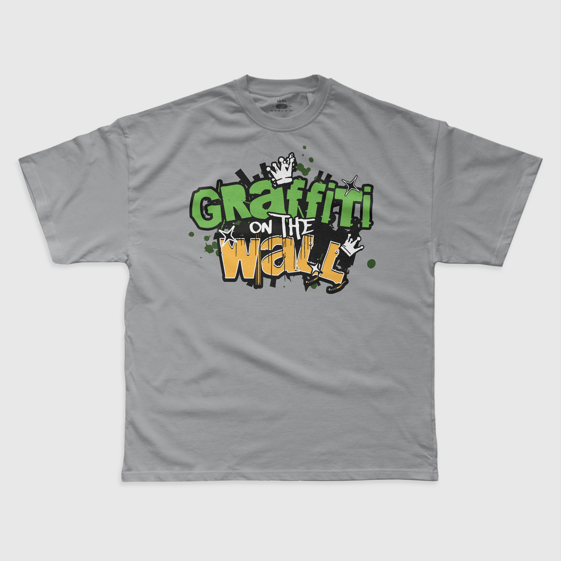 Eirin Apparel Men's T-Shirt Men's Graffiti On The Wall Irish Tricolour Celtic T-Shirt