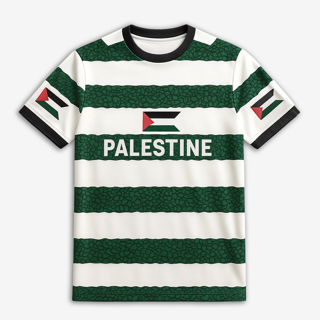 Eirin Apparel Men's T-Shirt Men’s Green Brigade Celtic Palestine Jersey