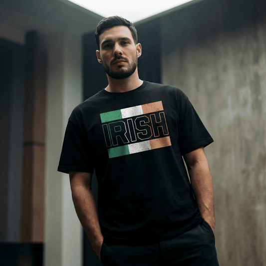 Eirin Apparel Men's T-Shirt Men's 'Irish Flag Print' T-Shirt