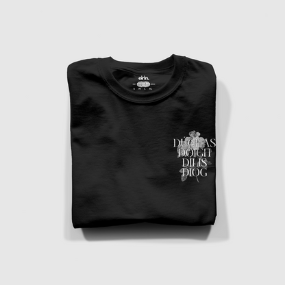 Eirin Apparel Men's T-Shirt Men's Irish Heritage, Strength, Loyalty Gaelic Print Fitted Black T-Shirt