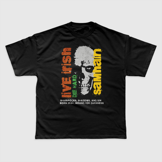 Eirin Apparel Men's T-Shirt Men's 'Live Irish, Die Hard' Samhain T-Shirt