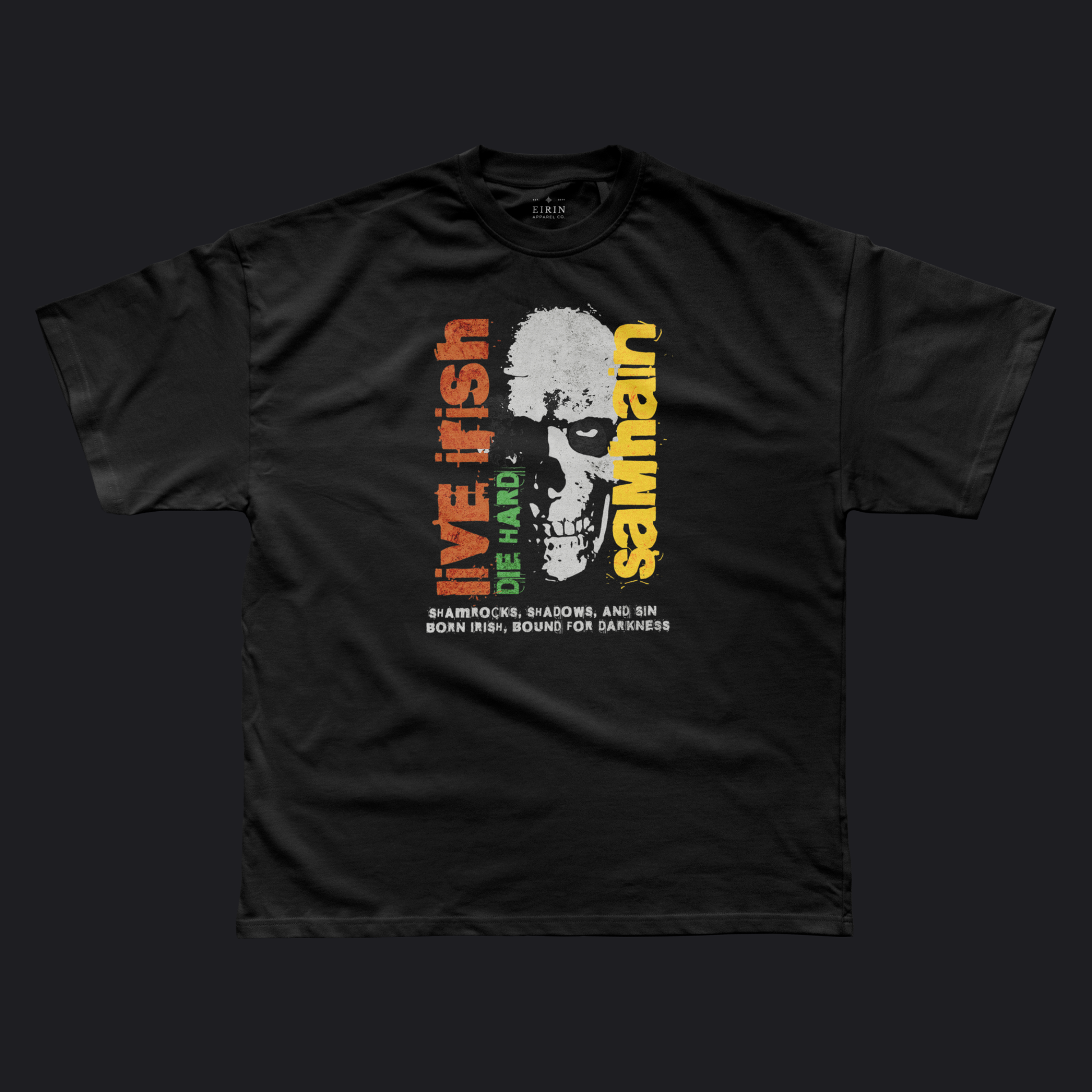 Eirin Apparel Men's T-Shirt Men's 'Live Irish, Die Hard' Samhain T-Shirt