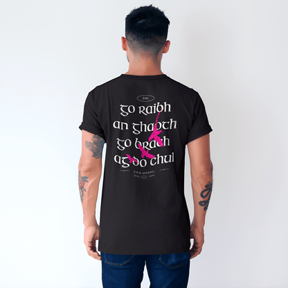 Eirin Apparel Men's T-Shirt Men's 'May The Wind Always Be At Your Back' Gaeilge Print Black T-Shirt