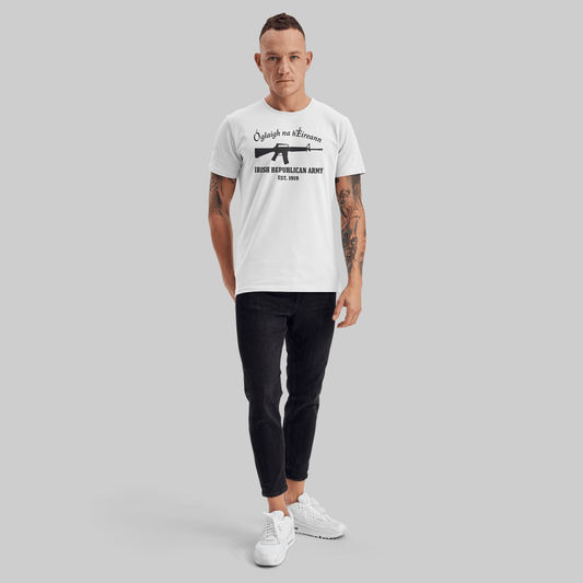 Eirin Apparel Men's T-Shirt Men's Óglaigh na hÉireann Est. 1919 White T-Shirt
