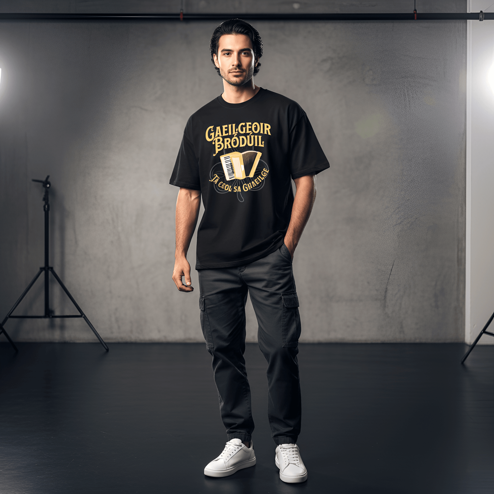 Eirin Apparel Men's T-Shirt Men's 'There's Music In Irish' Gaelic T-Shirt