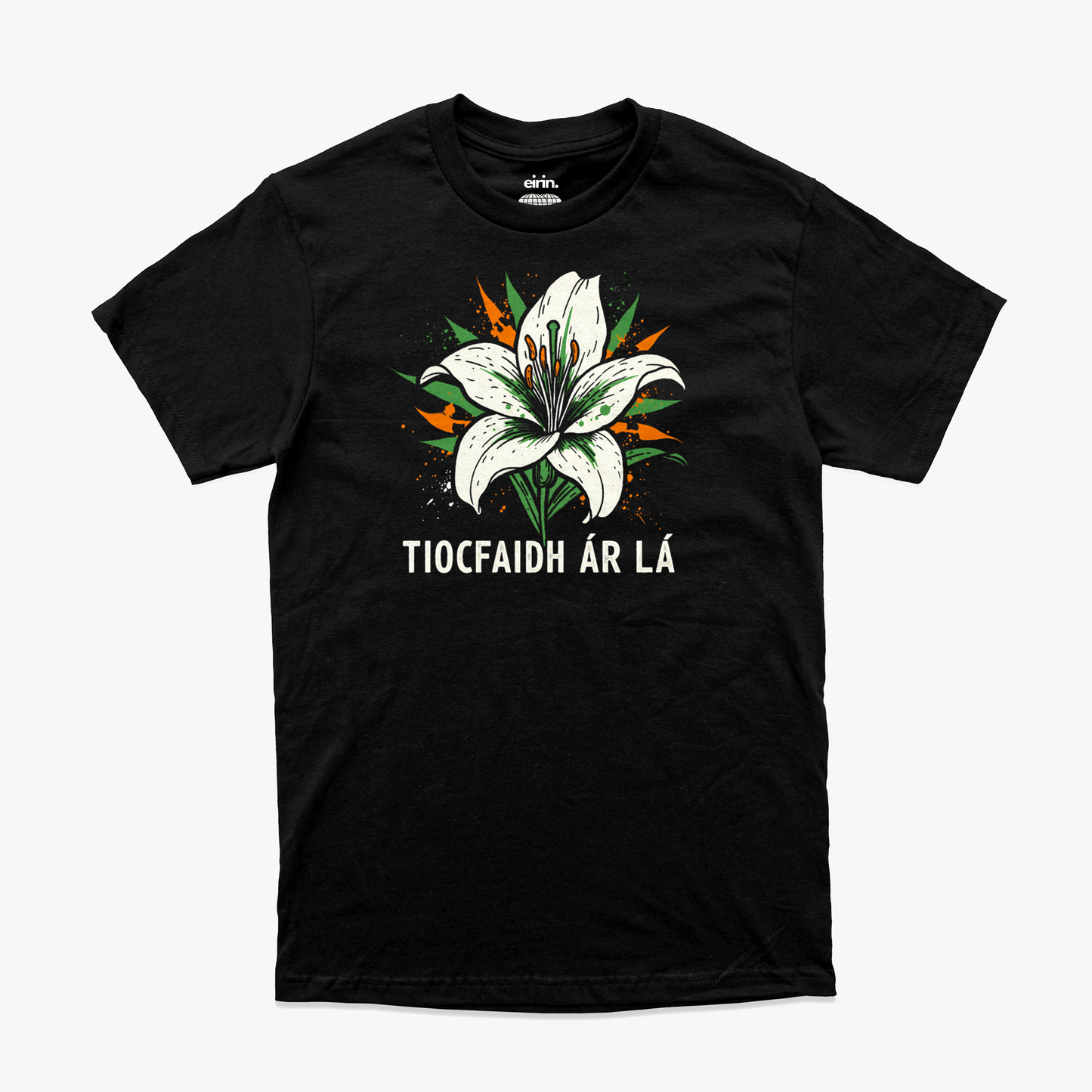 Eirin Apparel Men's T-Shirt Men's 'Tiocfaidh ár lá' Easter Lily T-Shirt