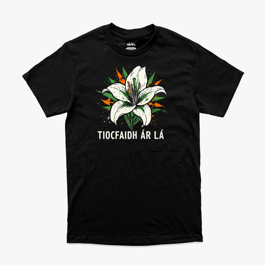 Eirin Apparel Men's T-Shirt Men's 'Tiocfaidh ár lá' Easter Lily T-Shirt