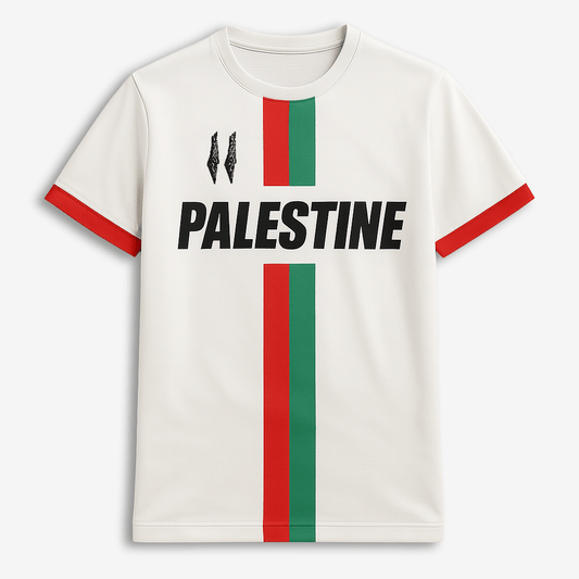 Eirin Apparel Men's T-Shirt Men’s White Palestine Stripe Jersey