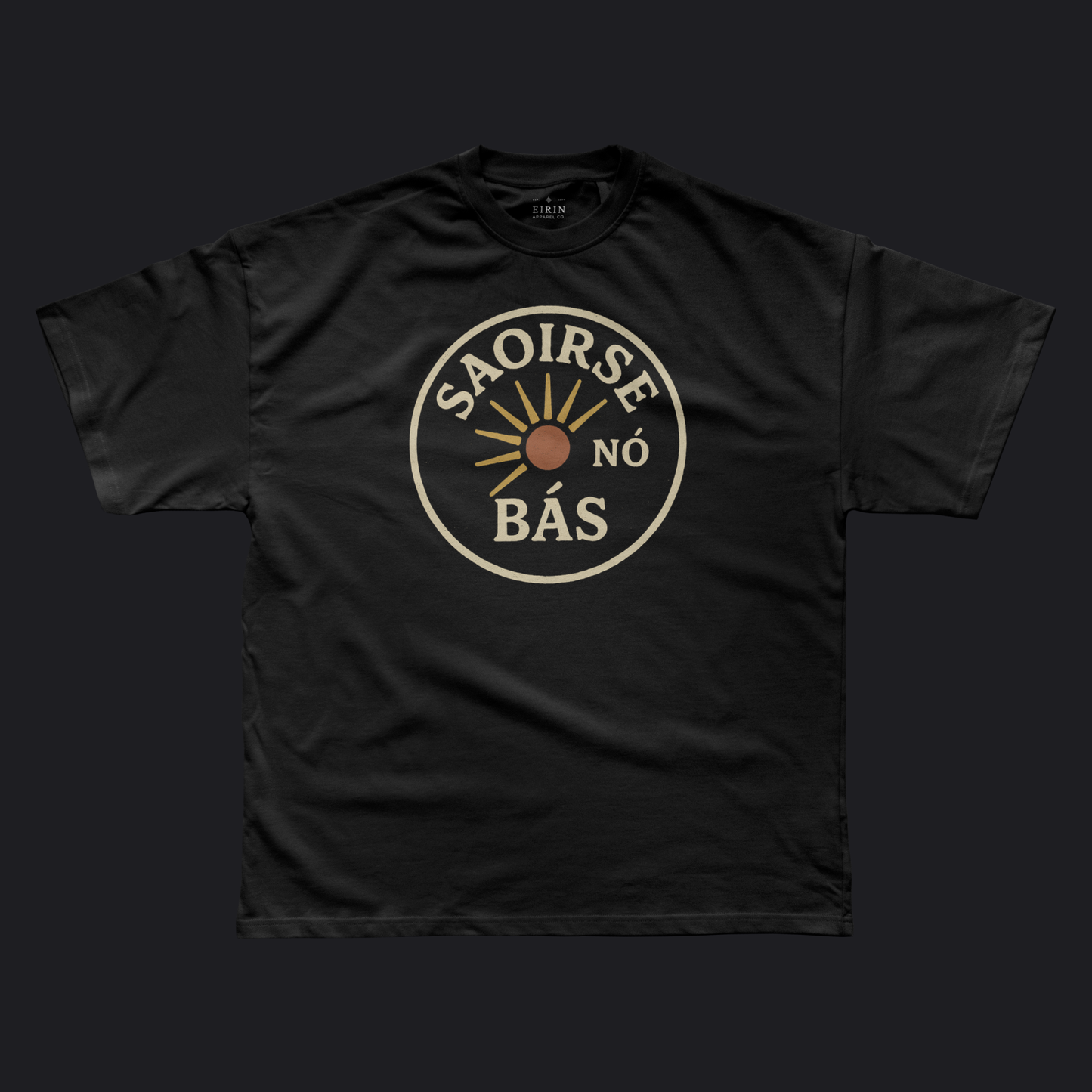 Eirin Apparel Men's T-Shirt Midnight Black / S Men's 'Freedom Or Death' Gaelic T-Shirt