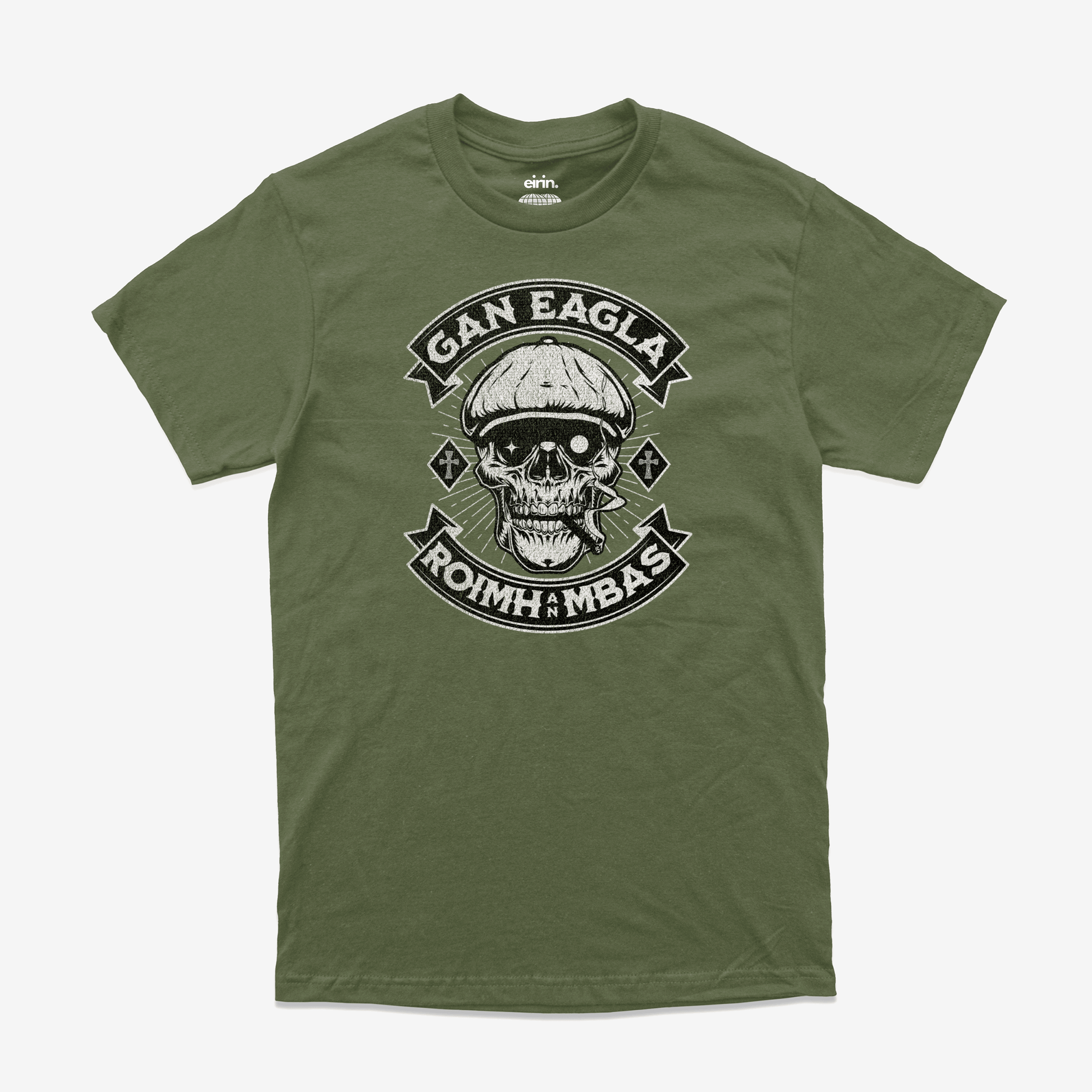 Eirin Apparel Men's T-Shirt Military Green / S Men's 'Without Fear Of Death' Gaelic T-Shirt