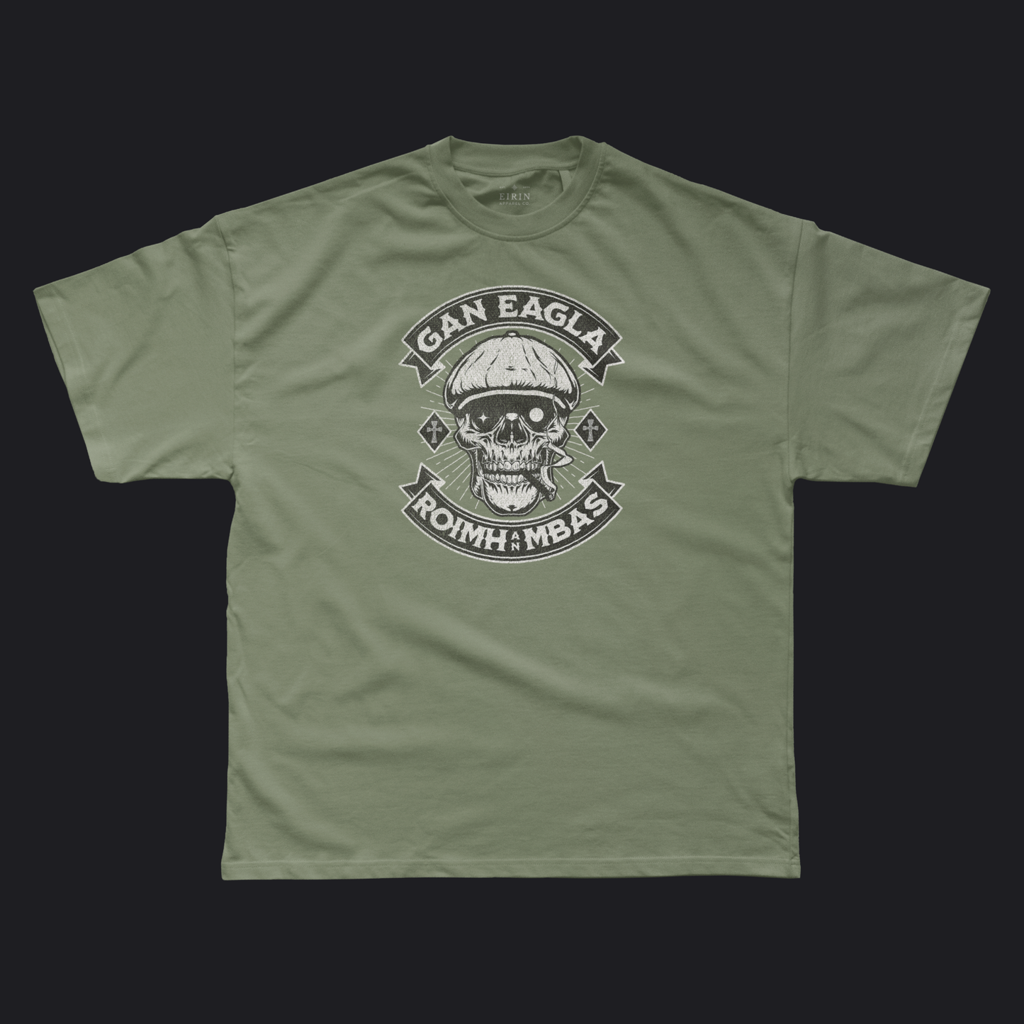 Eirin Apparel Men's T-Shirt Military Green / S Men's 'Without Fear Of Death' Gaelic T-Shirt