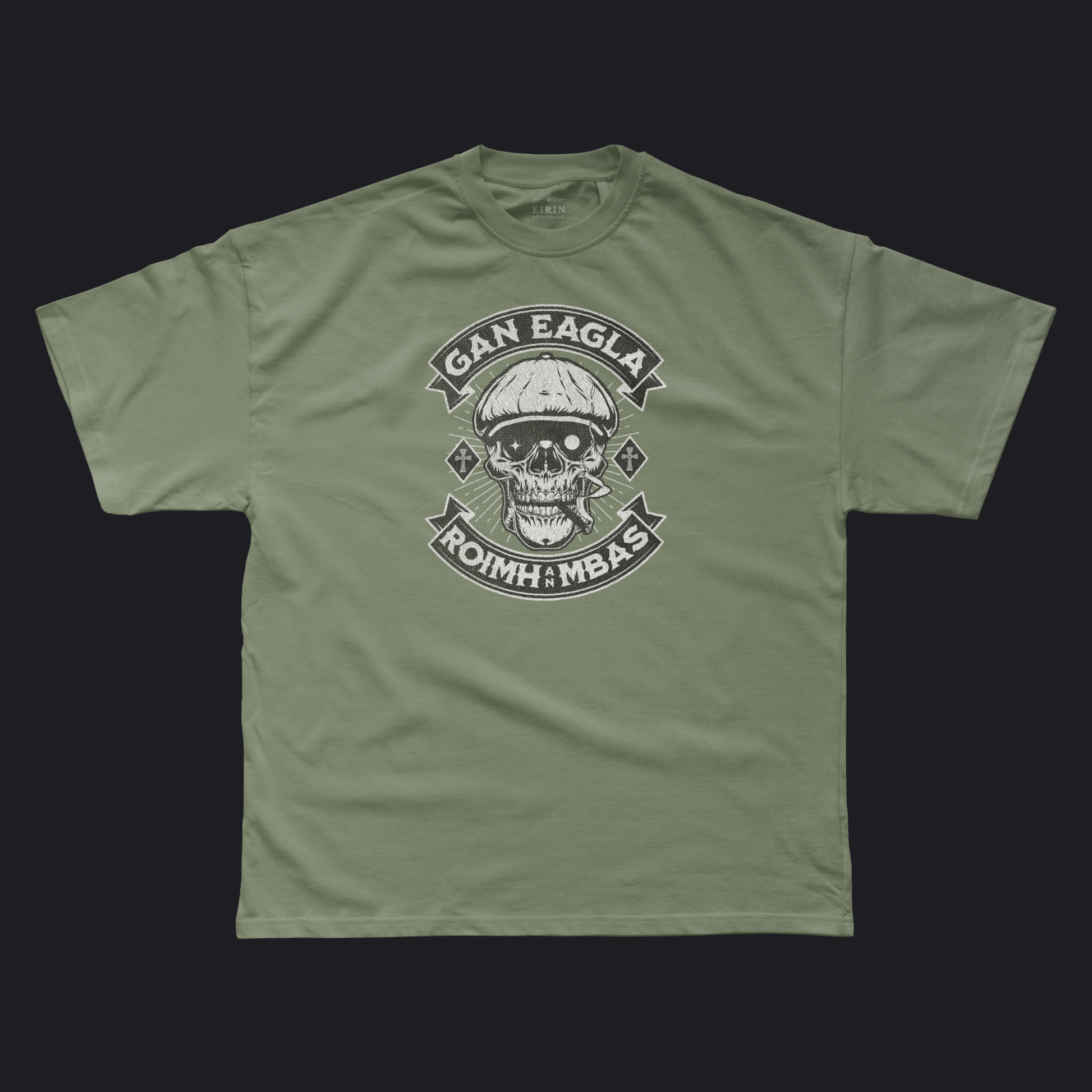 Eirin Apparel Men's T-Shirt Military Green / S Men's 'Without Fear Of Death' Gaelic T-Shirt