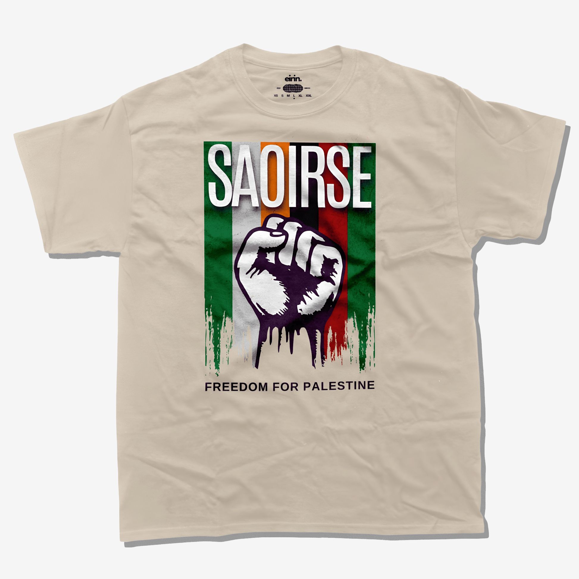 Eirin Apparel Men's T-Shirt Natural / S Men's 'SAOIRSE' Freedom For Palestine T-Shirt