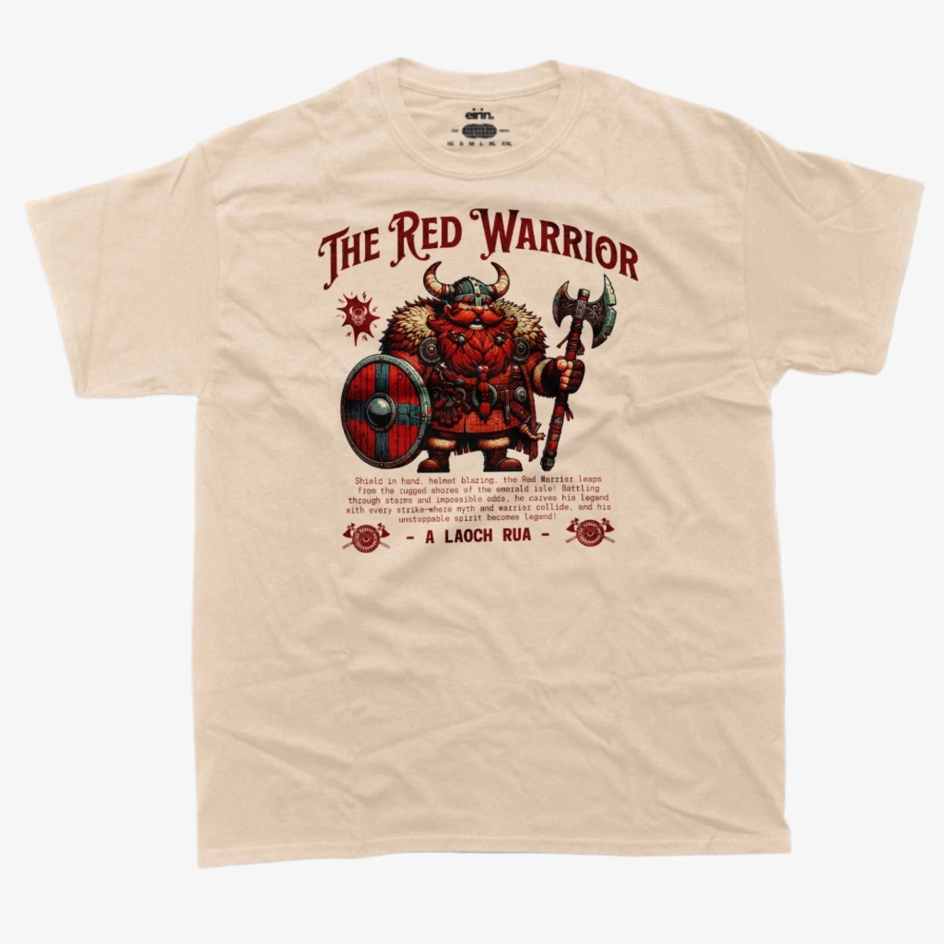 Eirin Apparel Men's T-Shirt Natural / S Men's The Red Warrior 'A Laoch Rua' T-Shirt