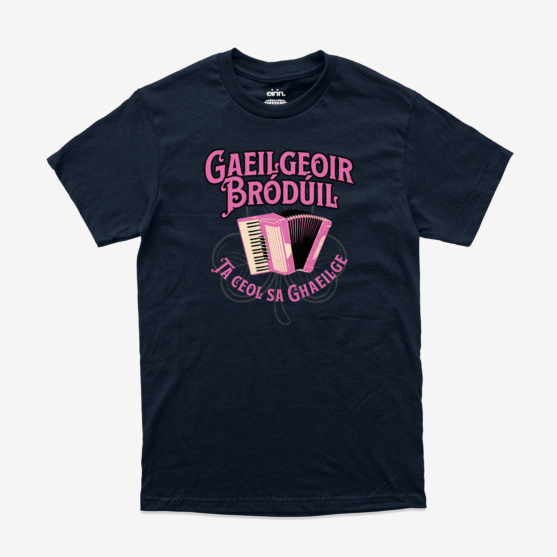 Eirin Apparel Men's T-Shirt Navy / S Men's 'There's Music In Irish' Gaelic T-Shirt