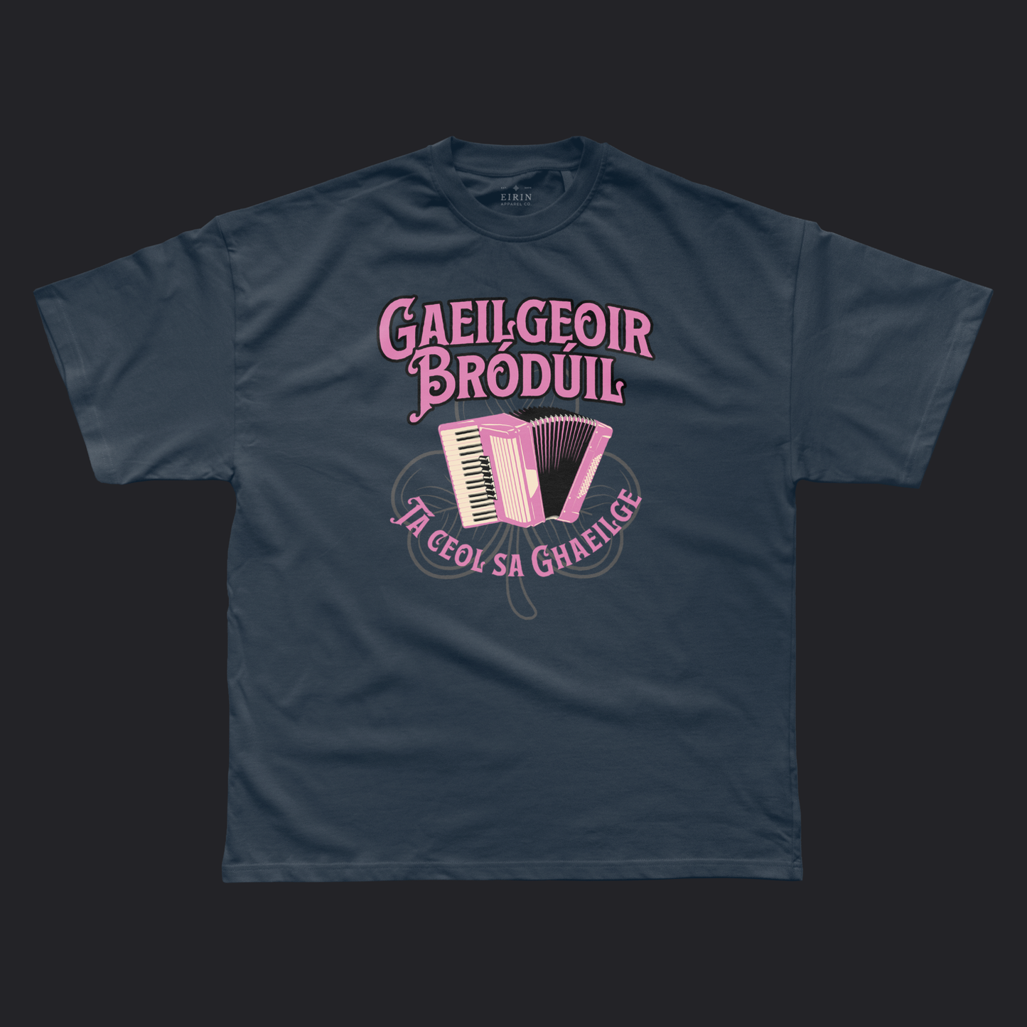 Eirin Apparel Men's T-Shirt Navy / S Men's 'There's Music In Irish' Gaelic T-Shirt