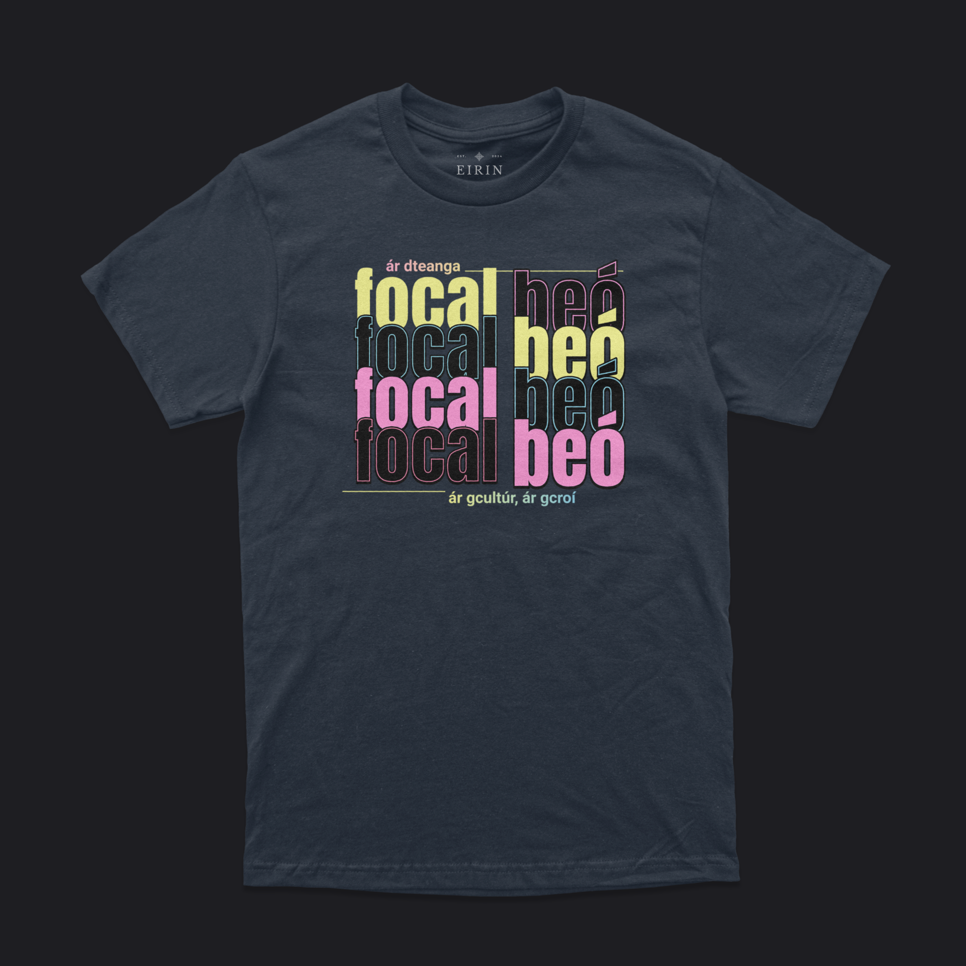 Eirin Apparel Men's T-Shirt Navy / S Unisex 'Living Word' Gaelic T-Shirt