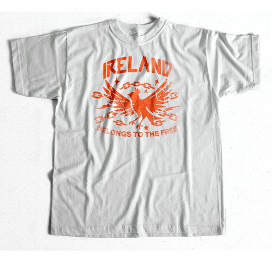 Eirin Apparel Men's T-Shirt Orange on White / S Men's Ireland Belongs To The Free White T-Shirt