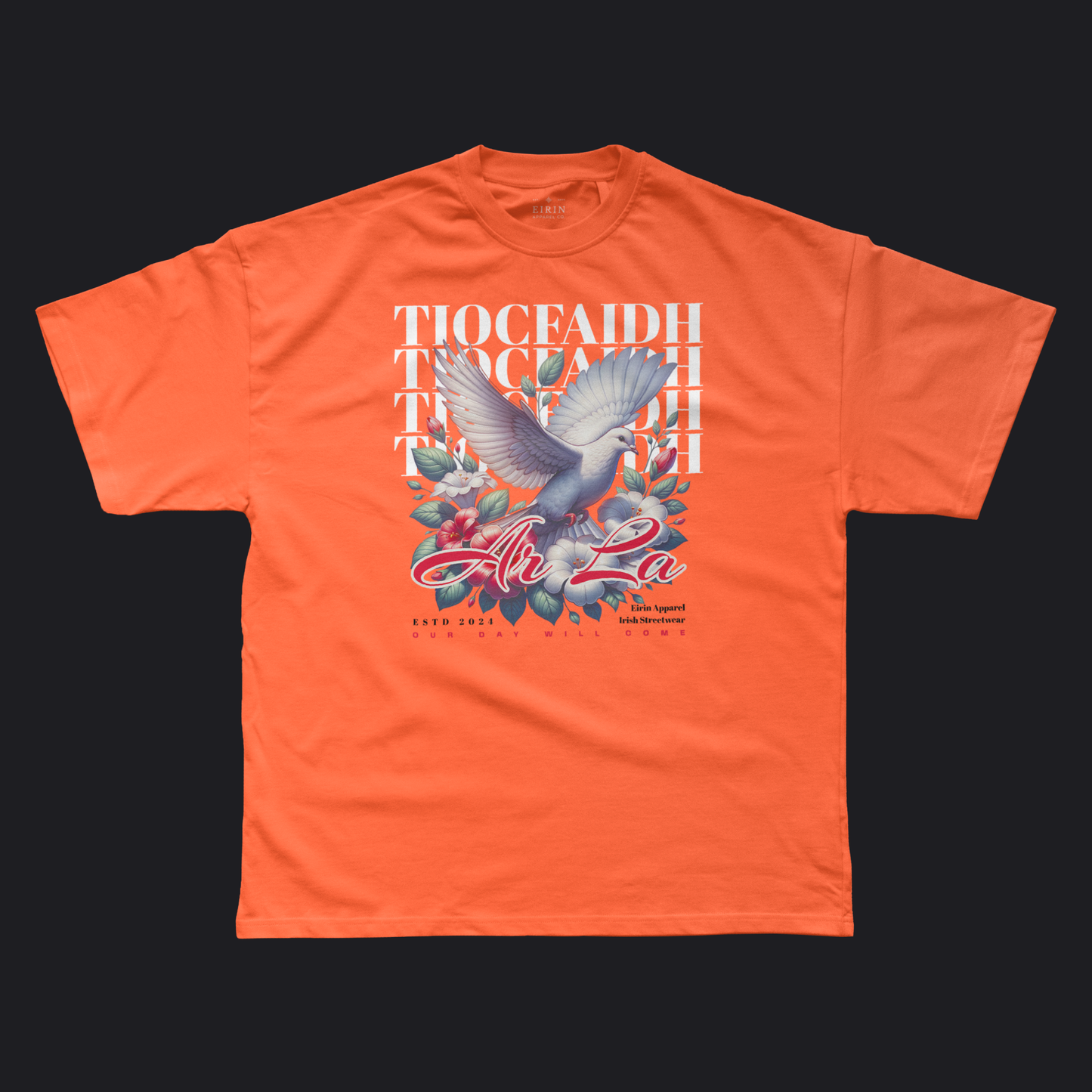Eirin Apparel Men's T-Shirt Orange / S Men's Doves of Freedom Gaelic T-Shirt