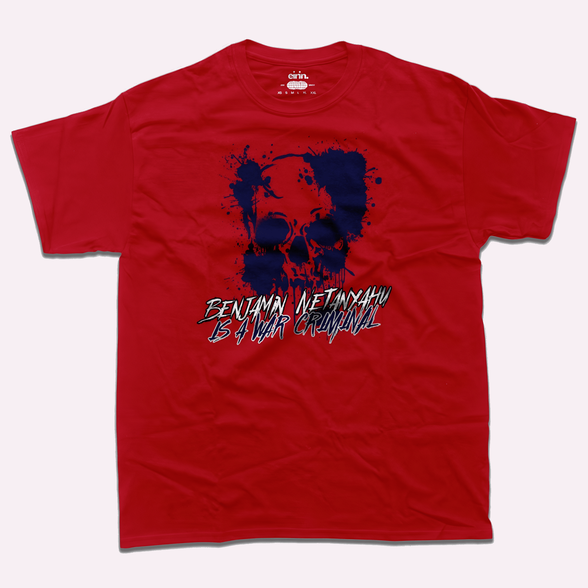Eirin Apparel Men's T-Shirt Red / S Men's Benjamin Netanyahu Is A War Criminal T-Shirt